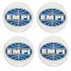 EMPI WHEEL CENTER CAP BUTTON, LOGO STICKERS, SET OF 4 "EMPI " 42.86mm 9670