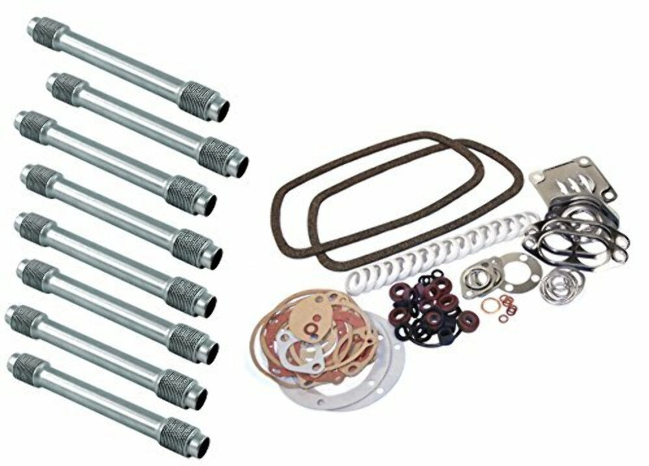 Gasket Kit And Push Rod Tube Set, For VW 1300-1600cc Air-Cooled Motor, Bug, Beetle, Ghia, Bus, Type 3 