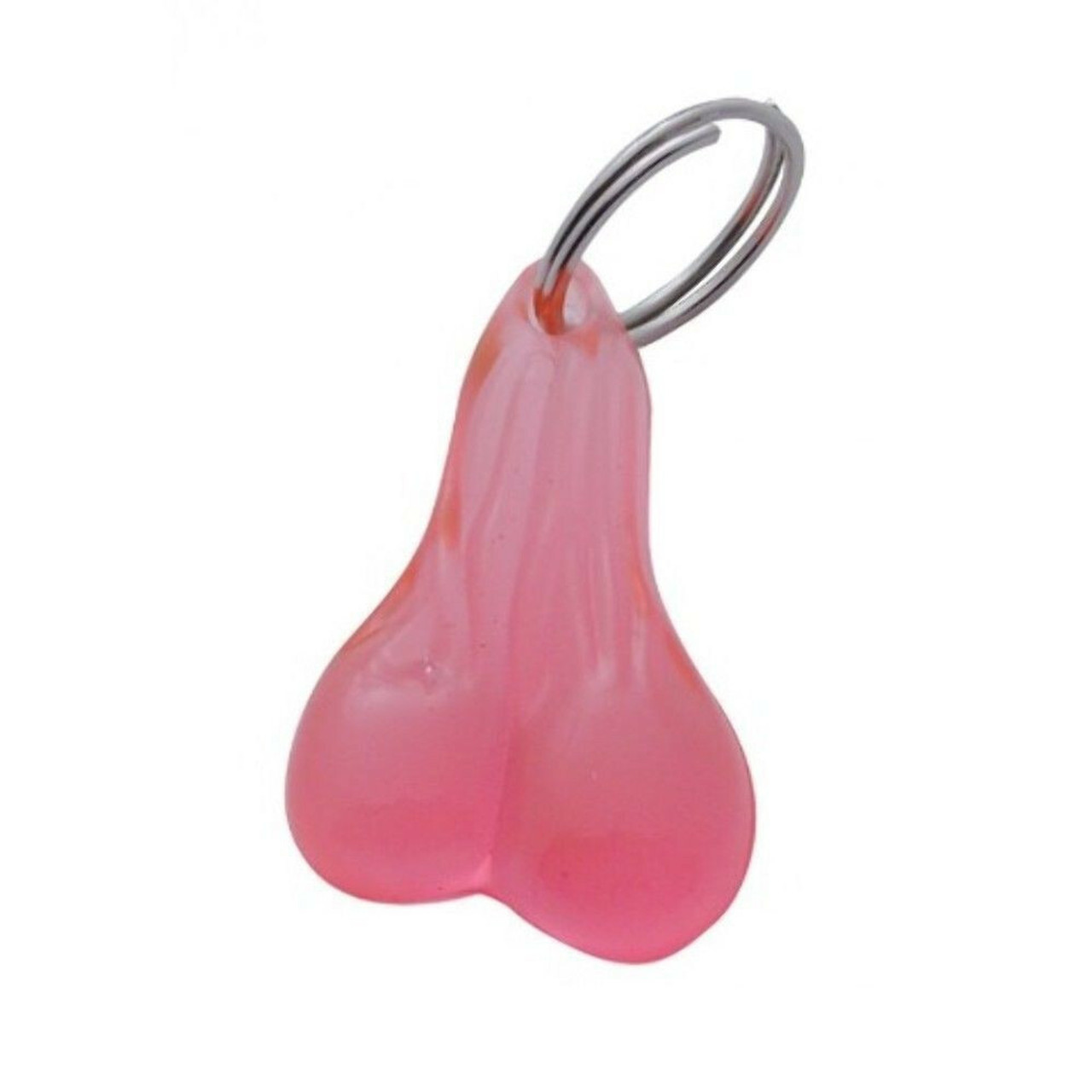 Plastic Small Balls Novelty Key Chain - Pink