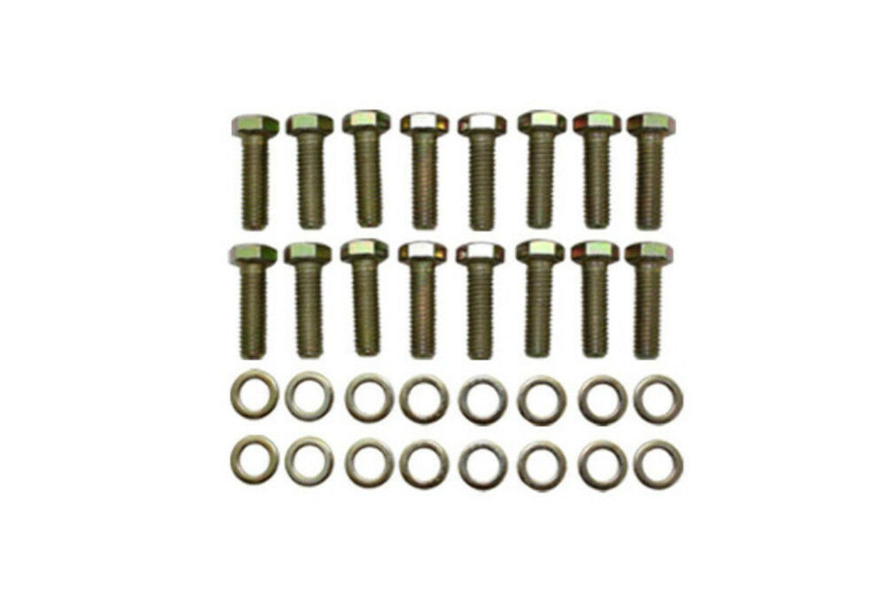 Zinc BB Chevy Intake Hex Head 16pc Bolt Kit BBC 396-454 AMC