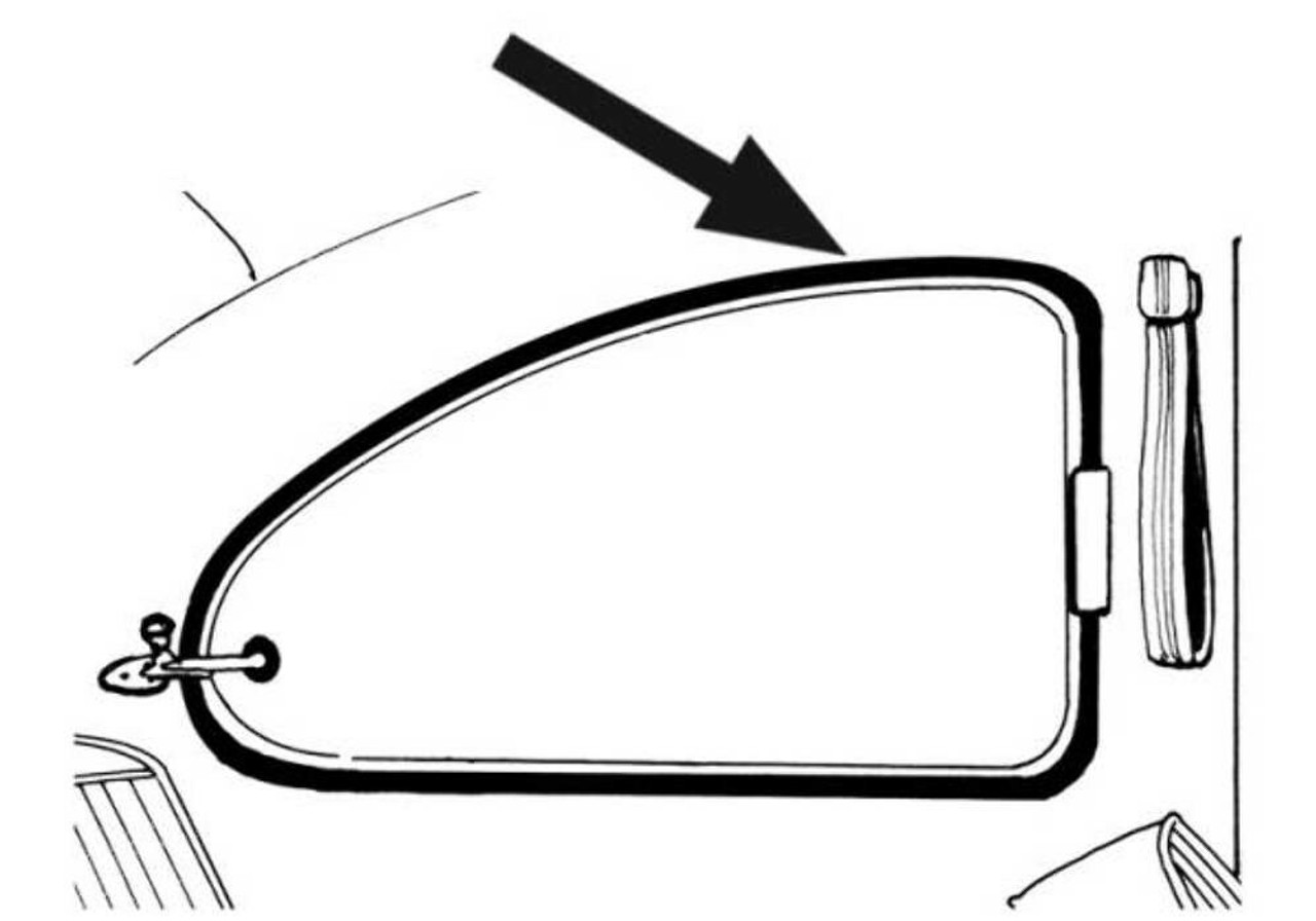 Pinchwelt, 1/4 Window Pop-Out, White, Pair Fits VW Type-1 Bug 1952-77, Type-3 61-73