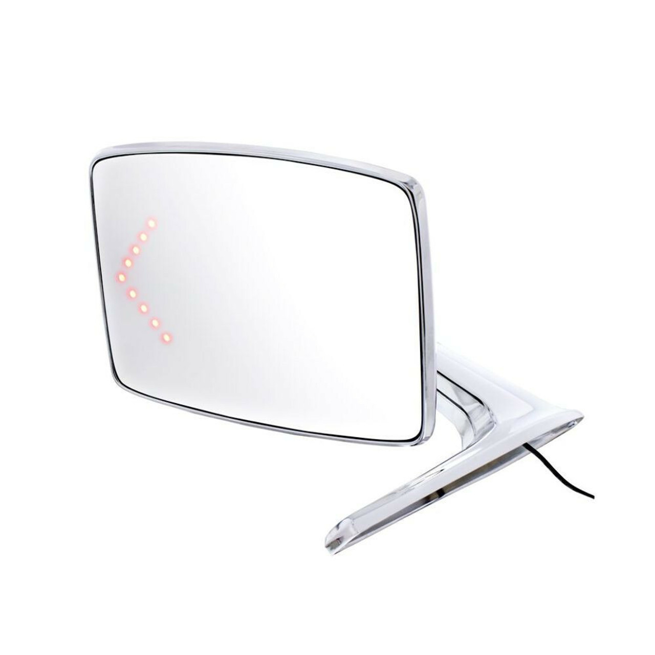 CHROME EXTERIOR MIRROR W/ LED TURN SIGNAL FOR 1966-77 FORD BRONCO & 1967-79 TRUCK L/H