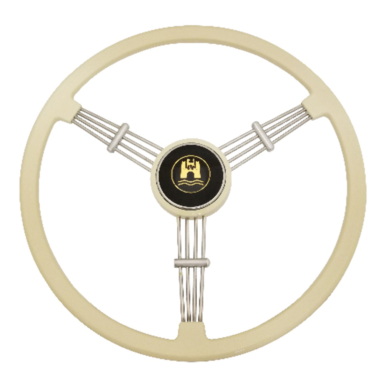 Empi Ivory Banjo Steering Wheel Kit, Fits VW Type 1/Ghia 60-74 1/2, Type 3 61-71
