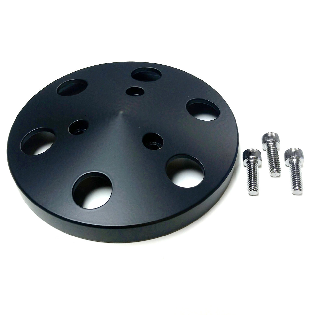 Black Aluminum Sanden 508 Style A/C Air Compressor Clutch Cover Faceplate