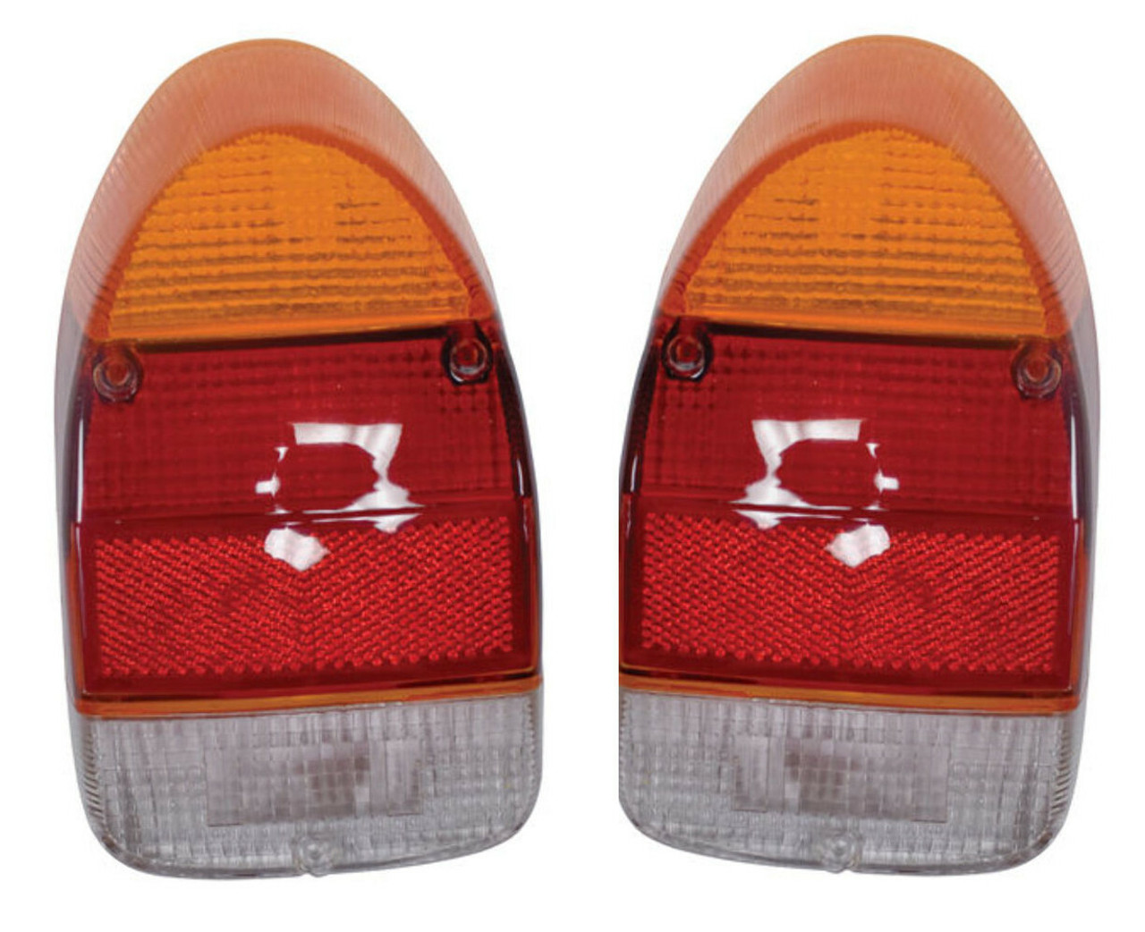 Rear Tail Light Lens Kit, Euro Style, Pair, Fits Type-1 Bug/Beetle 1971-1972
