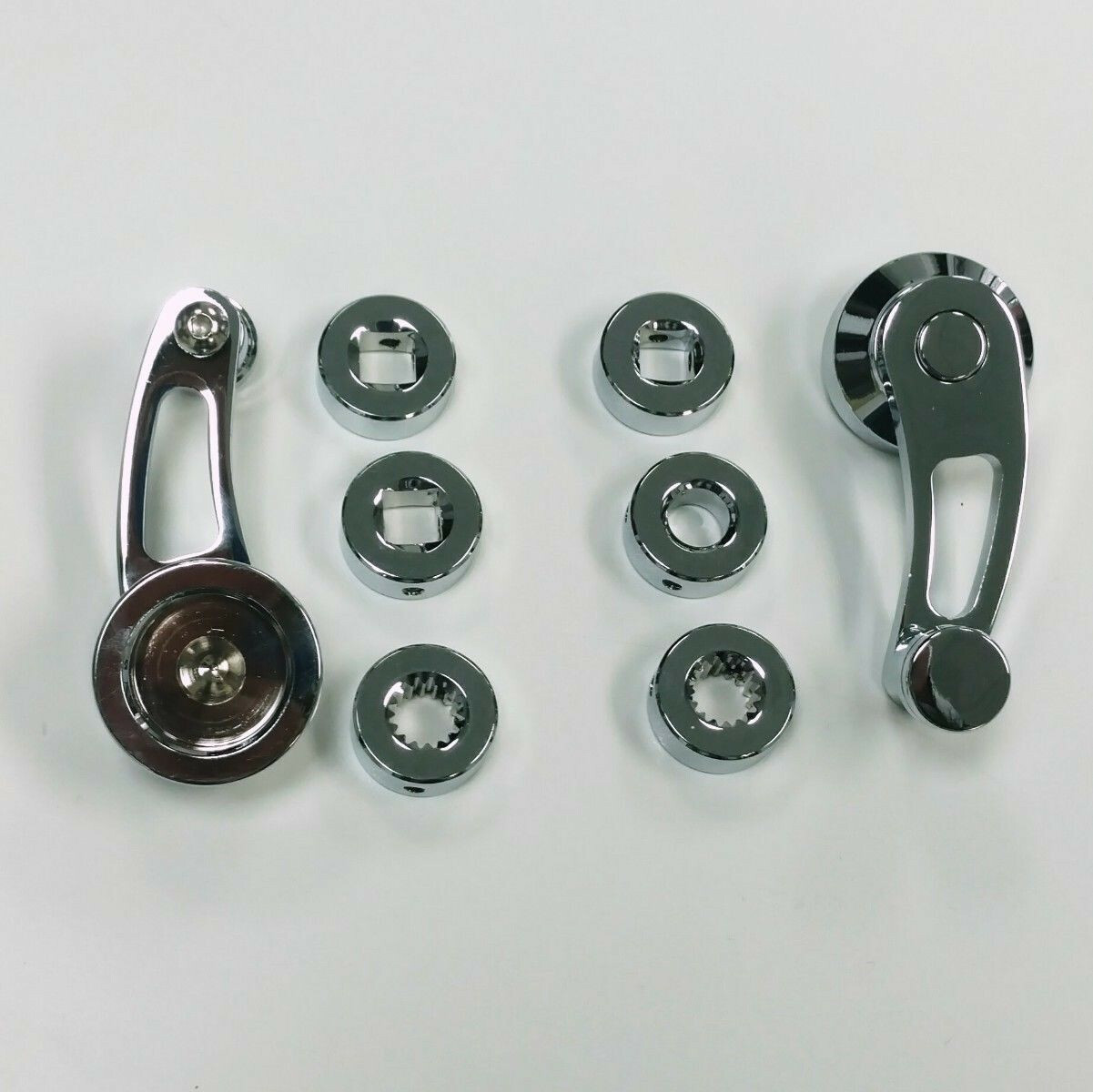 Hot Rod Chrome Billet Aluminum Short Window Crank Handle Kit