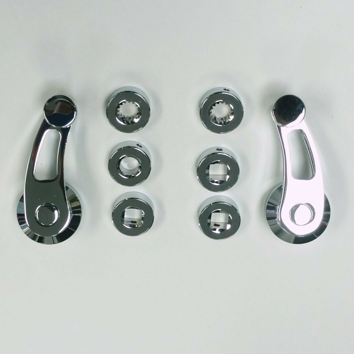 Hot Rod Chrome Billet Aluminum Short Window Crank Handle Kit