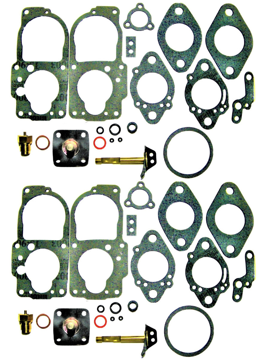 Carb Rebuild Kit, Solex 34 PDSIT-2, Pair, For Type-2 Bus 72-74 STD & 1700