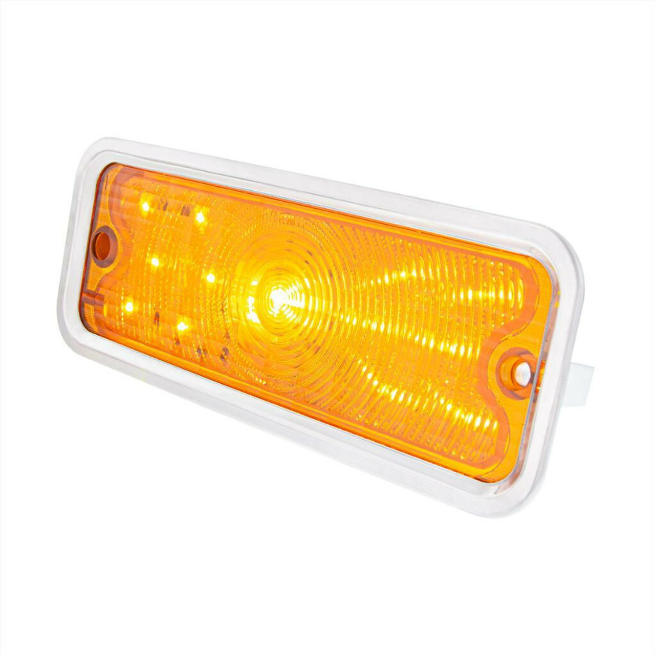 Front Parking Light w/ Housing, Amber Lens/Amber LED, Left/Passenger Side, for 1973-1980 Chevy & GMC Truck