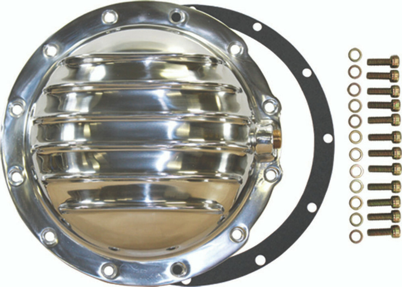 Polished Fin Aluminum Jeep 12-Bolt AMC 20 Axle Diff Differential Cover CJ5 CJ7 J10