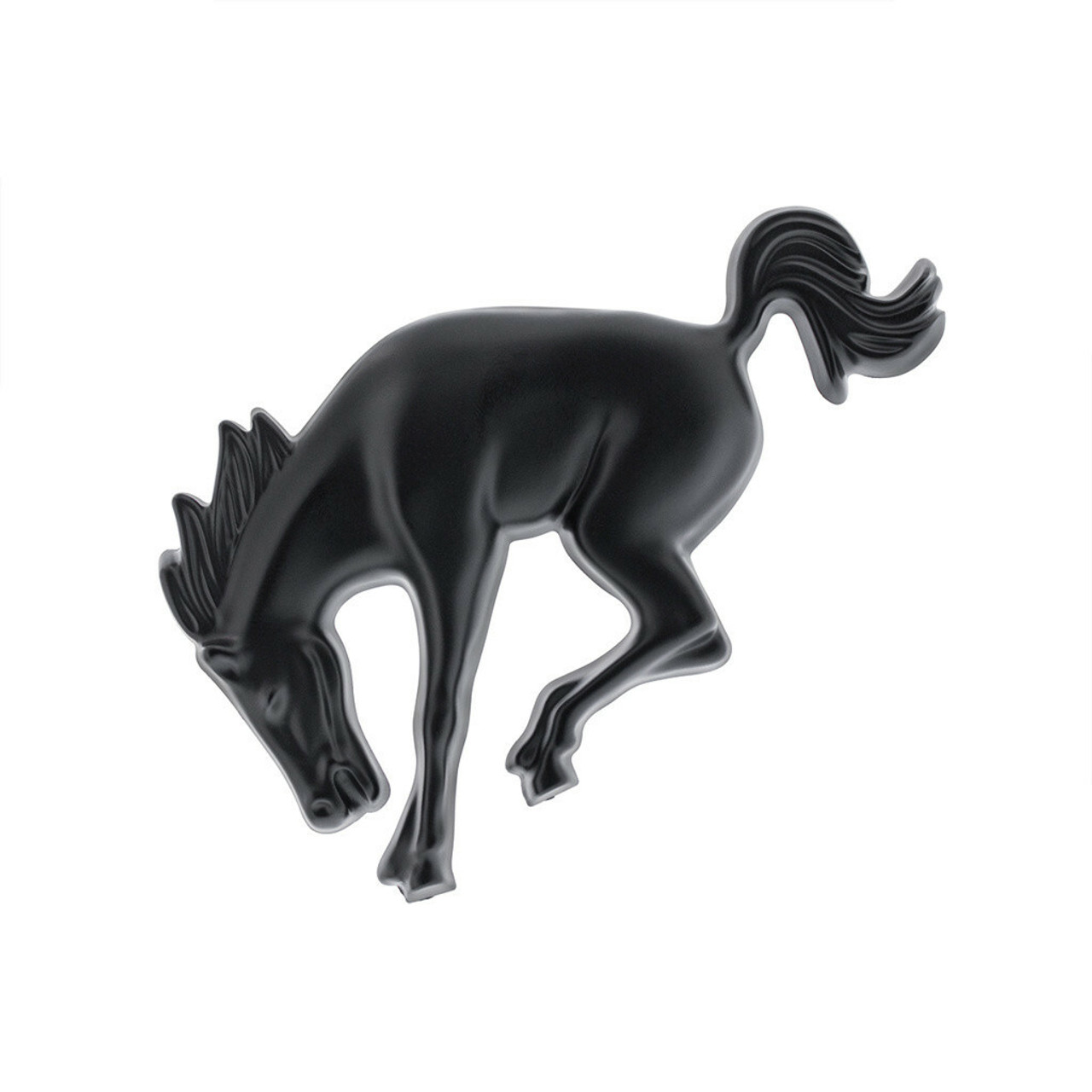 Black Plastic Bucking Horse Emblem, Compatible with Ford Bronco 1966-1977