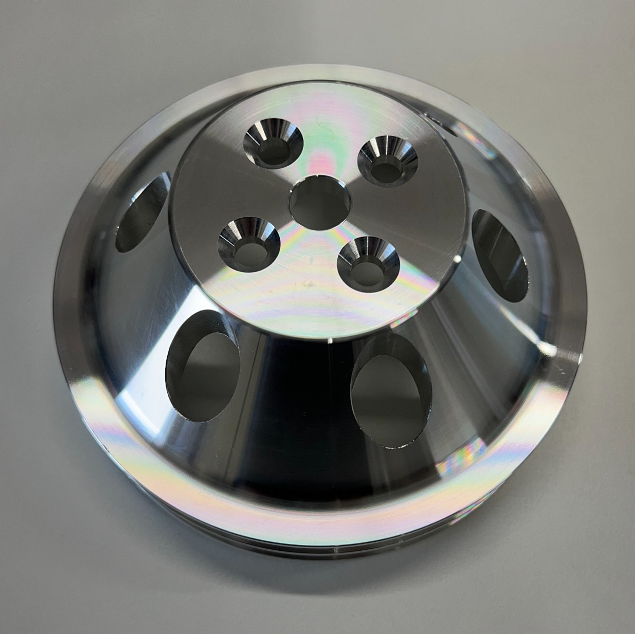 2 Groove Pulley Kit, Short Water Pump, Aluminum, Fits Chevy SB 283 327 350 V8