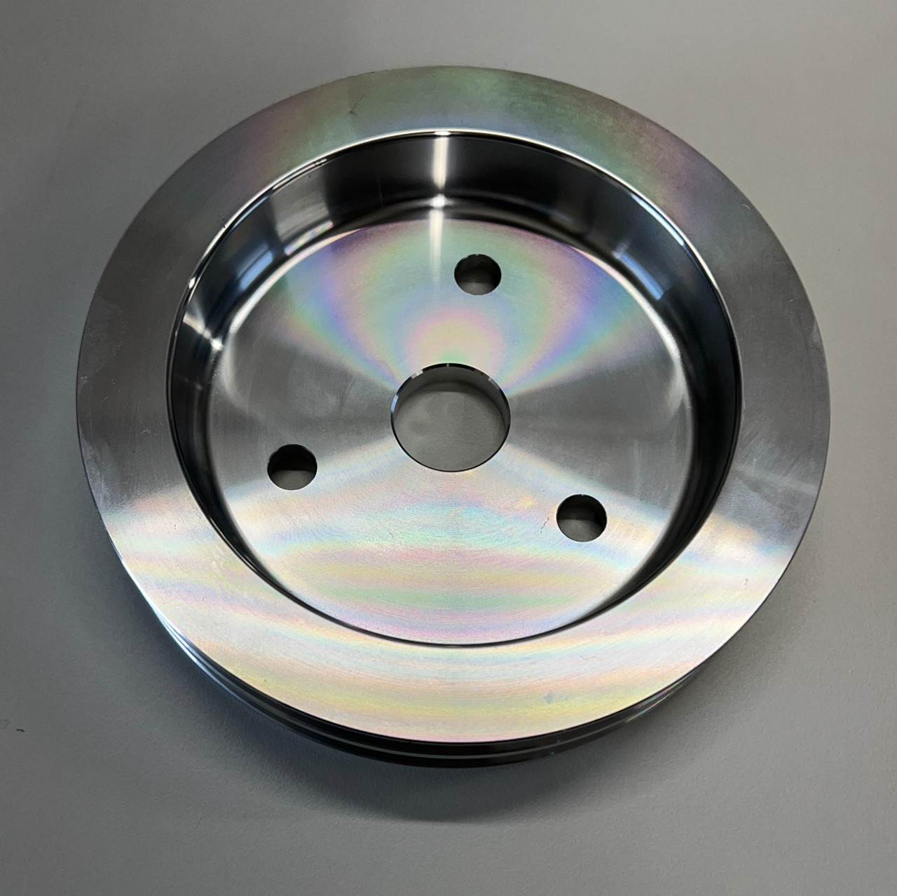 2 Groove Pulley Kit, Short Water Pump, Aluminum, Fits Chevy SB 283 327 350 V8
