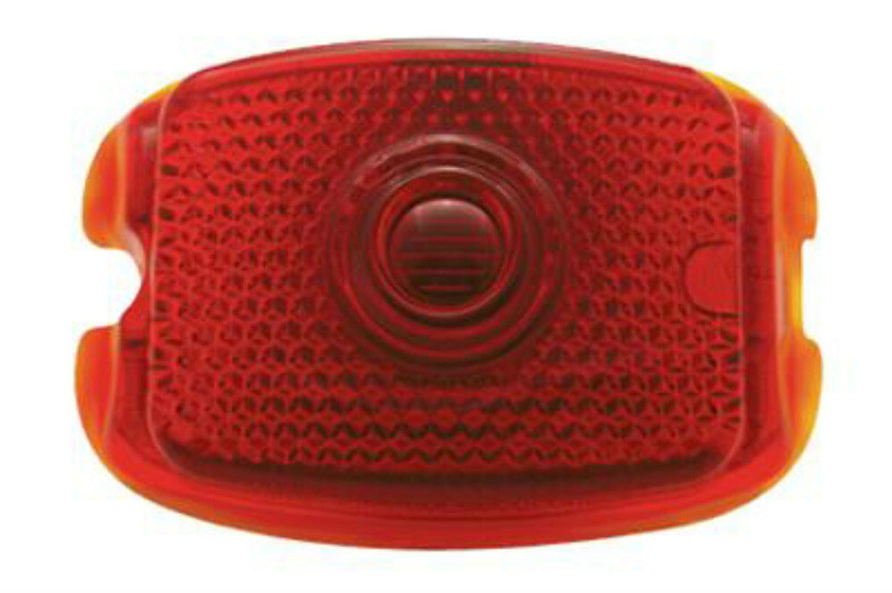 Glass Tail Light Lens, Fits Chevy 1937-38 Passenger Car, 40-53 Truck