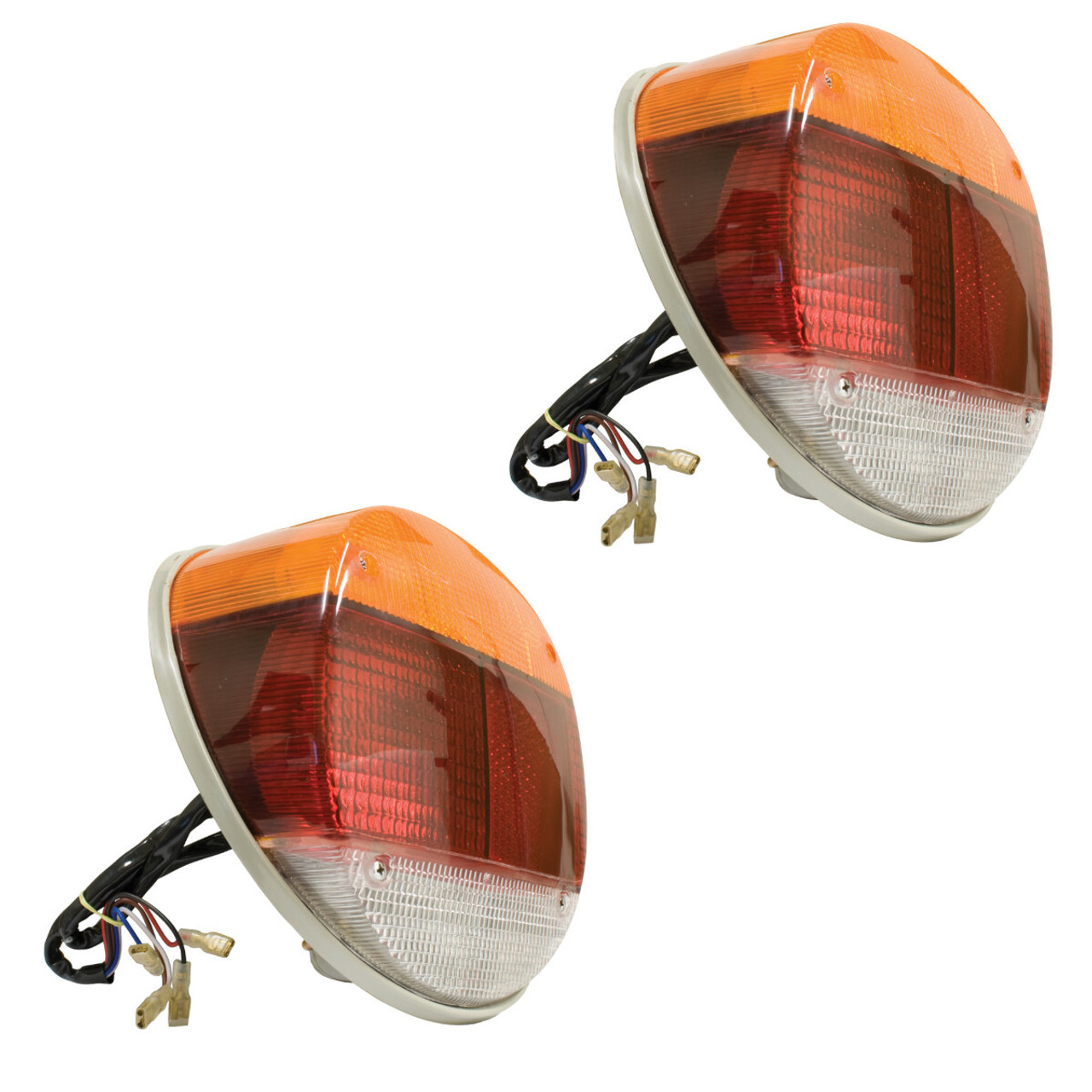 Taillight Assemblies, Euro Style, Pair - Compatible with VW Type-1 Bug 1973-1979