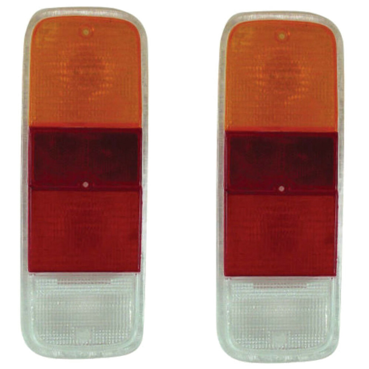 EMPI Tail Light Lenses, Amber/Red/White, Pair for VW Type 2 72-79
