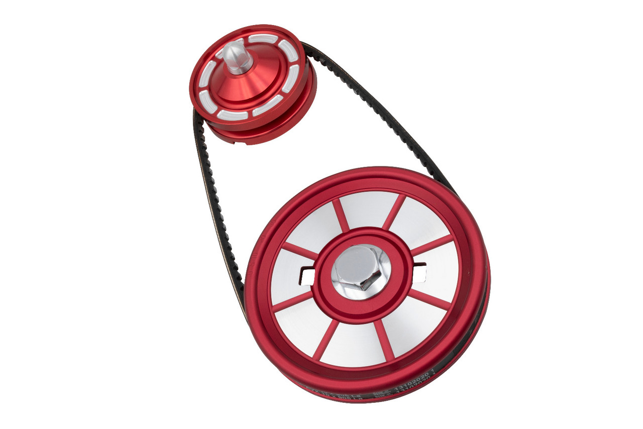 EMPI 18-1116-0 Red Anodized Aluminum Pulley Kit for VW Type 1 Engines with Timing Marks