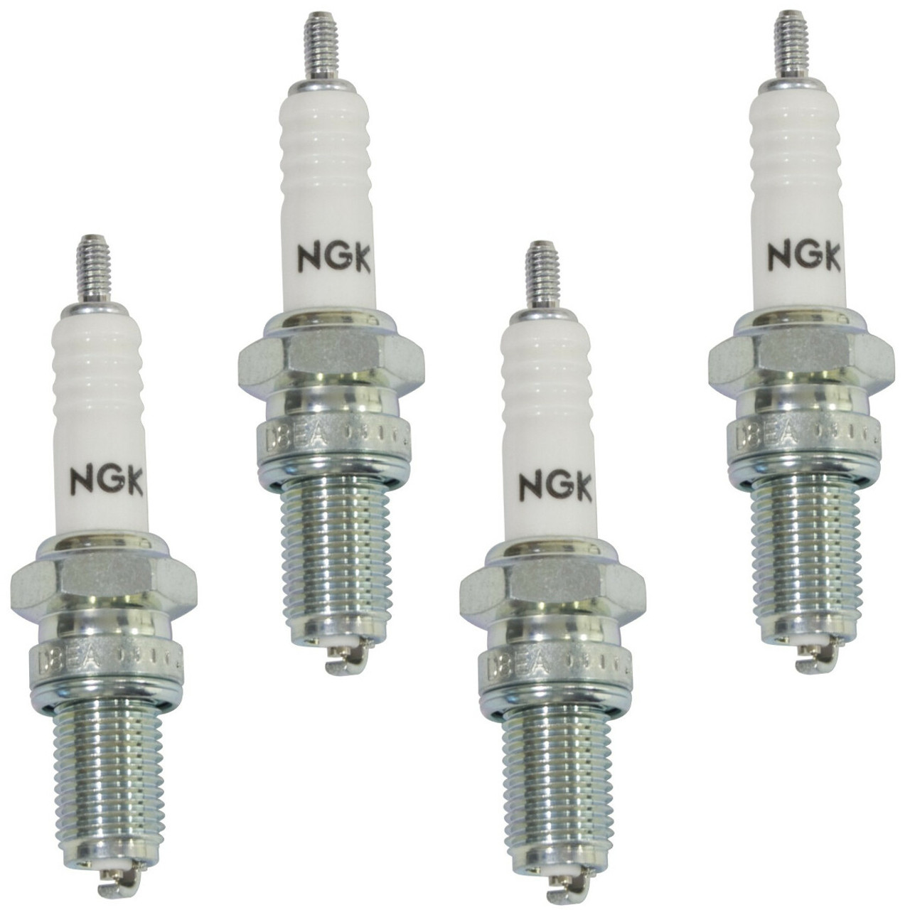 (4) NGK D8EA Spark Plugs, 12mm Thread, 3/4" Reach, Copper Core
