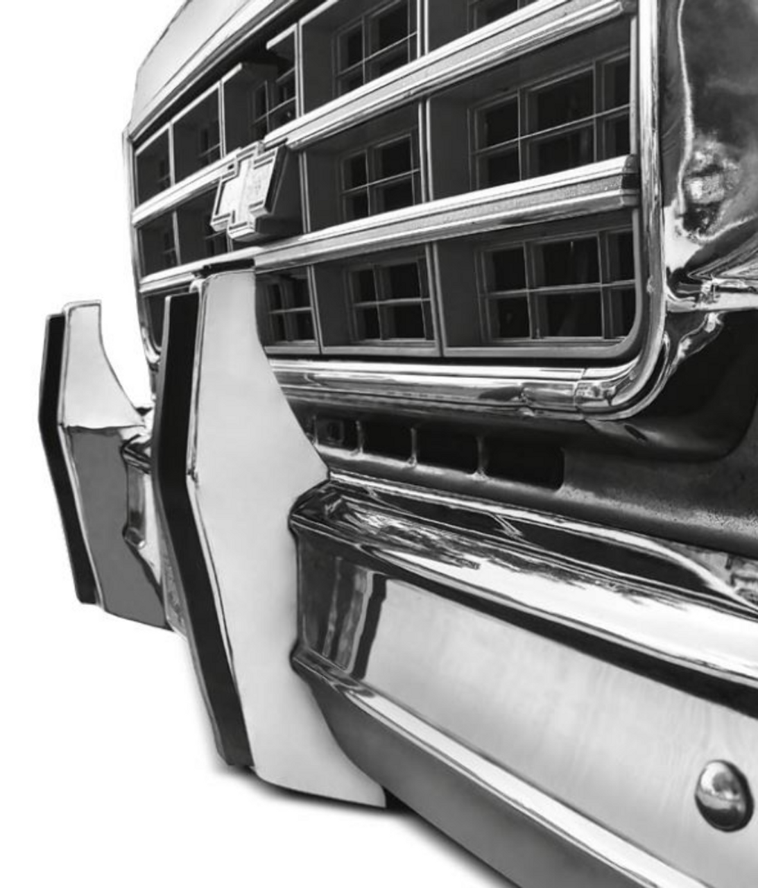 Truck Front Bumper Guards, Chrome - Compatible with Chevrolet and GMC C10 Trucks 1973-1980