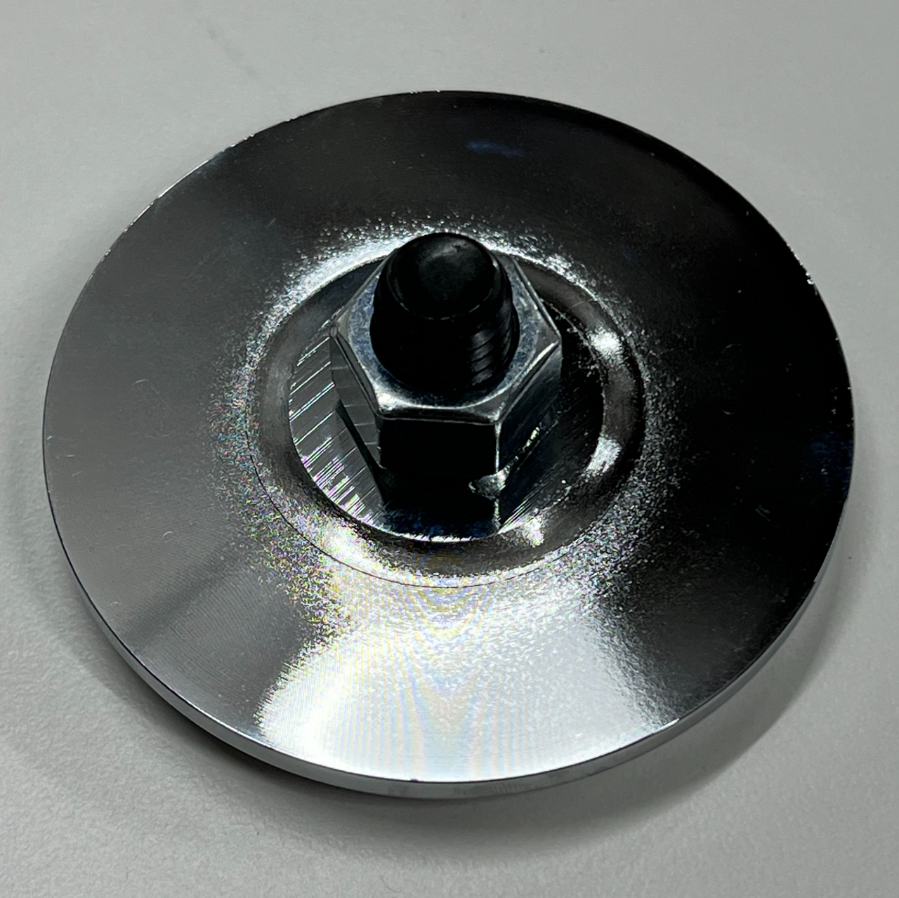 Hot Rod Chromed Steel Brake Pedal Pad with Rubber Insert