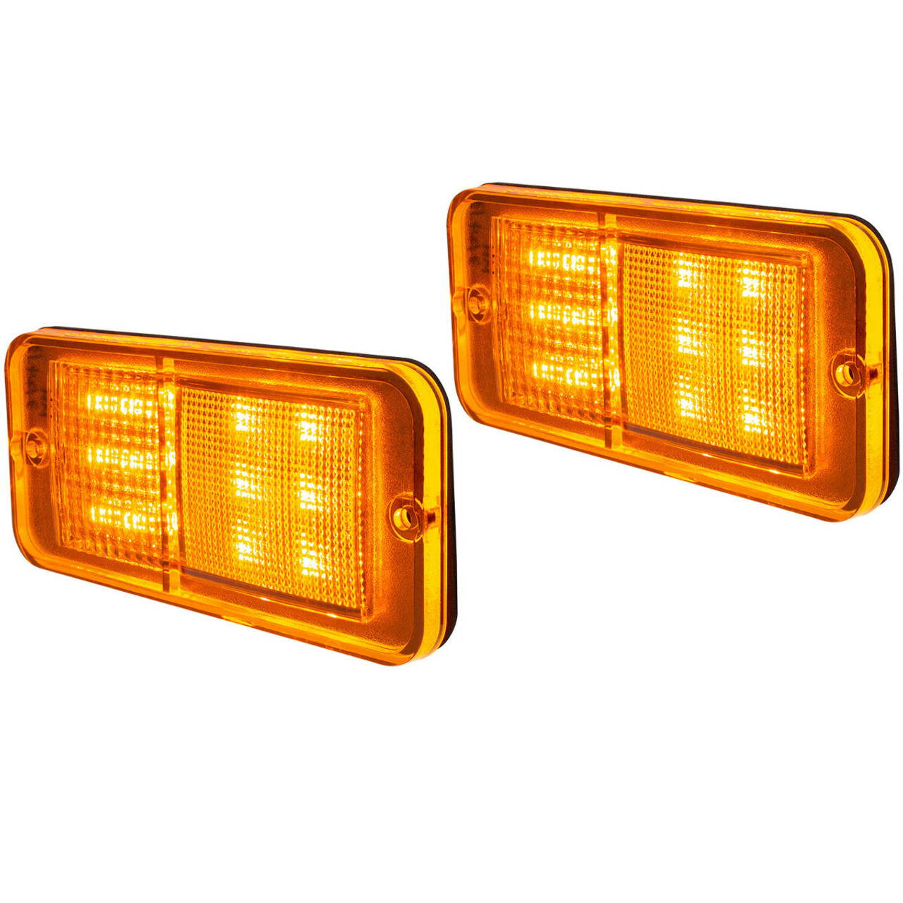 12 LED Standard Style Side Markers, Pair for 1968-1972 Chevrolet & GMC Truck - Amber