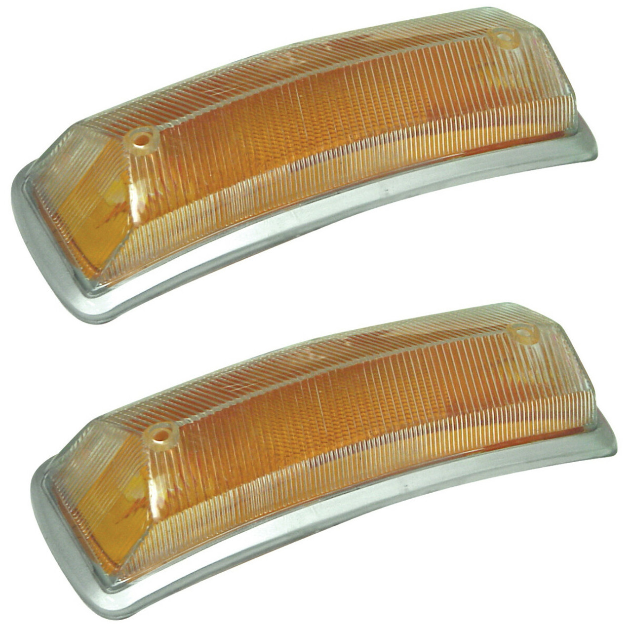 Turn Signal Amber Lenses, Pair - Compatible with VW Type-2 Bus 1968-1972