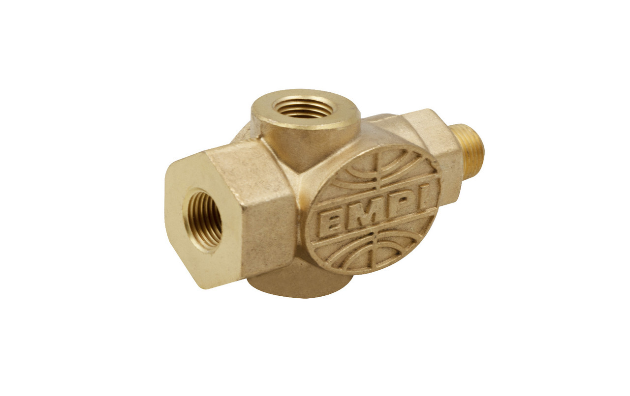 EMPI 00-9249-0 Oil Pressure T Fitting, M10x1.0, Fits Volkswagen Type 1 and Type 2 Upright Air-Cooled Engines