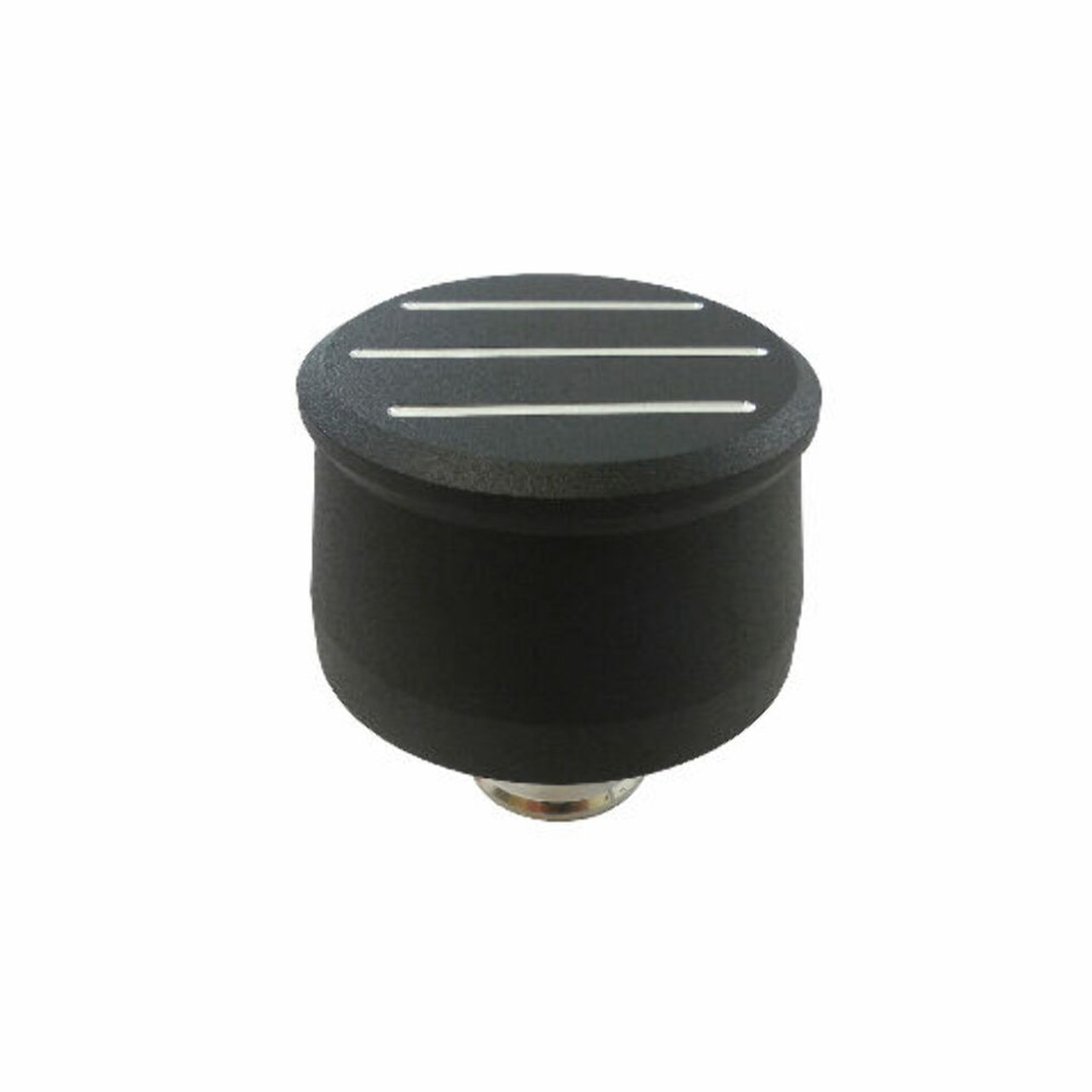 Hot Rod Black Ball Milled Aluminum Valve Cover Breather - fit 1-1/4″ Holes 1″ I.D.  Grommet