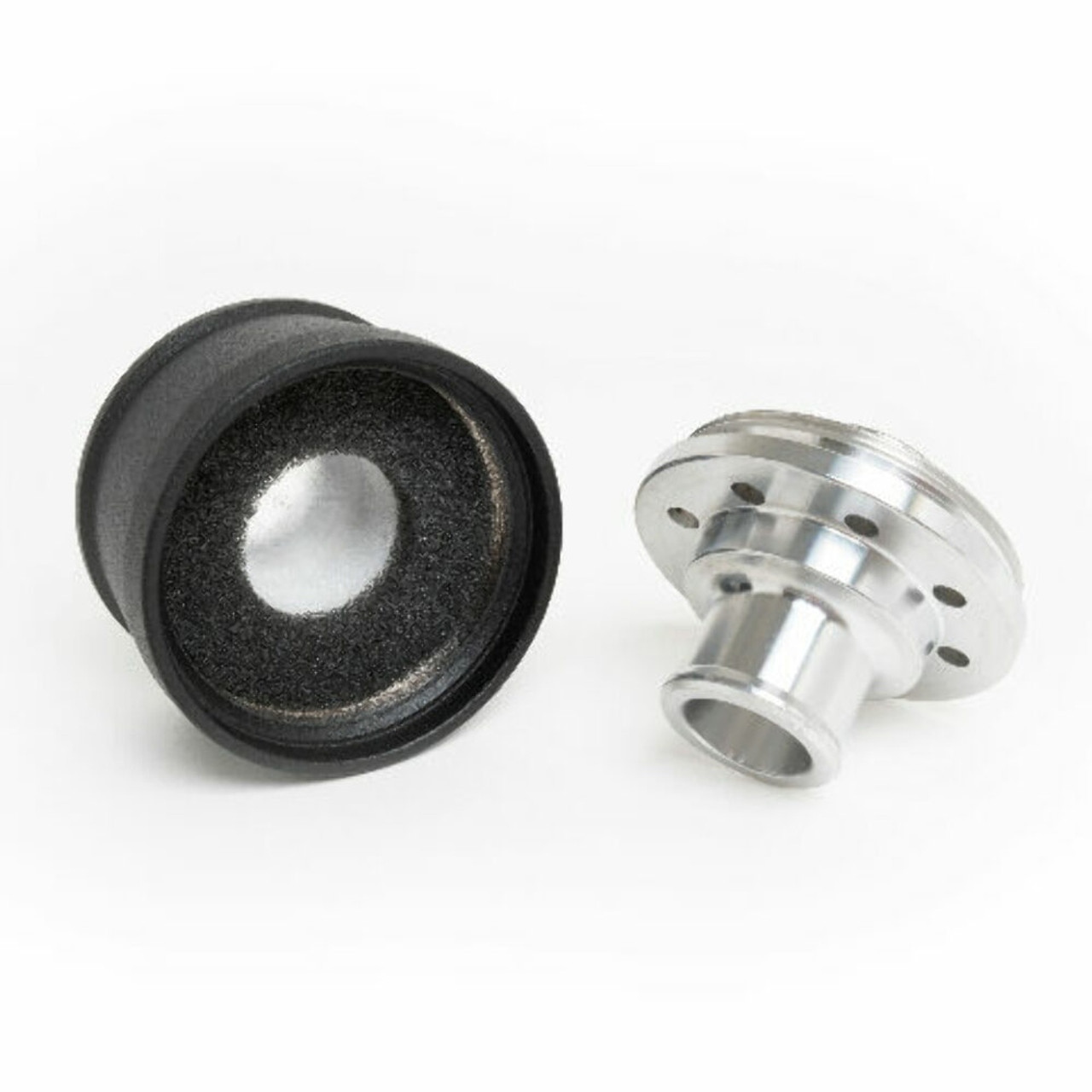 Hot Rod Black Ball Milled Aluminum Valve Cover Breather - fit 1-1/4″ Holes 1″ I.D.  Grommet