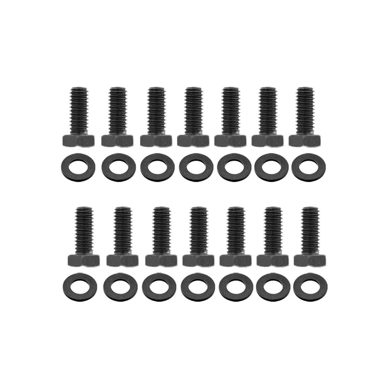 Black Differential Cover Hex Head Bolt w/ Washer Kit for GM 10, 12 Bolt, Dana 44