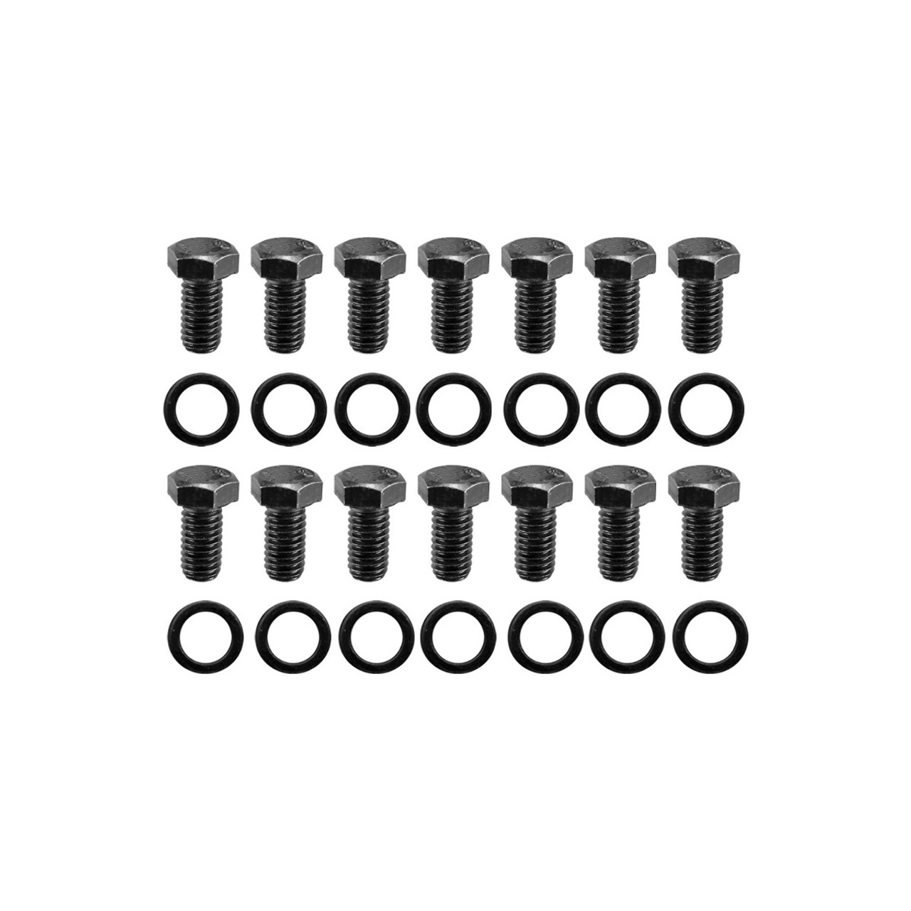Black Dana 60 Differential Cover Hex Head Bolt w/ Washers Kit