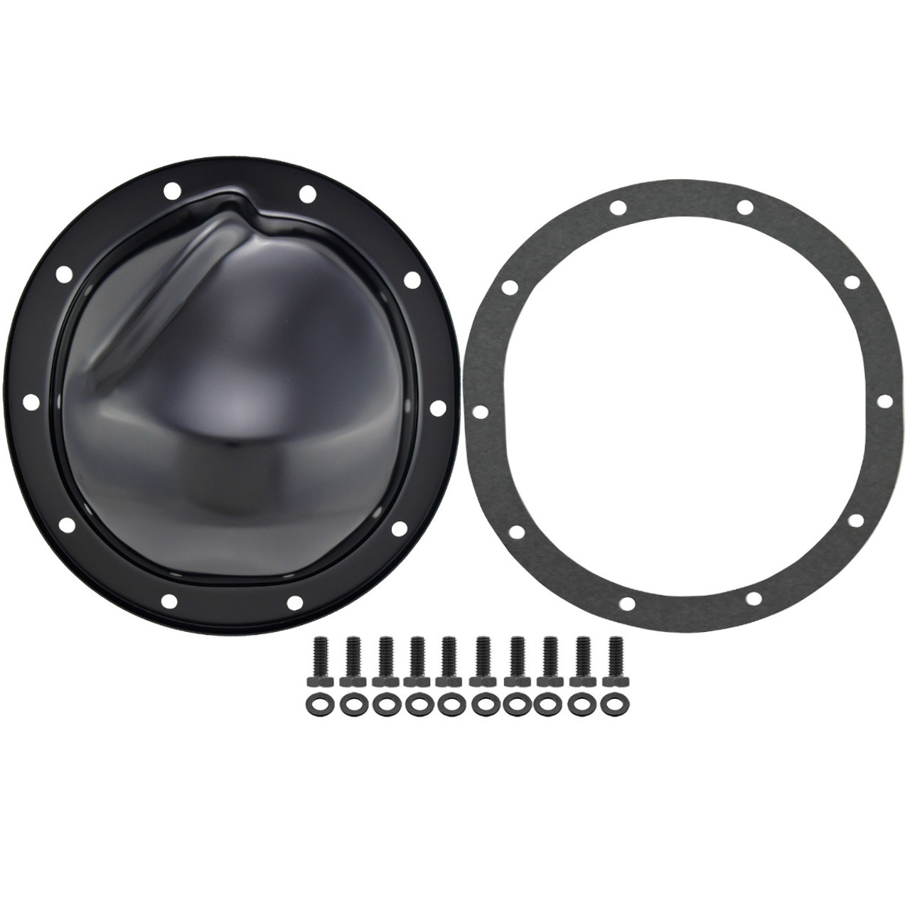 Black Steel 10-Bolt Differential Cover for A-B-C-G-K-O Axles - Fits Chevy/GM