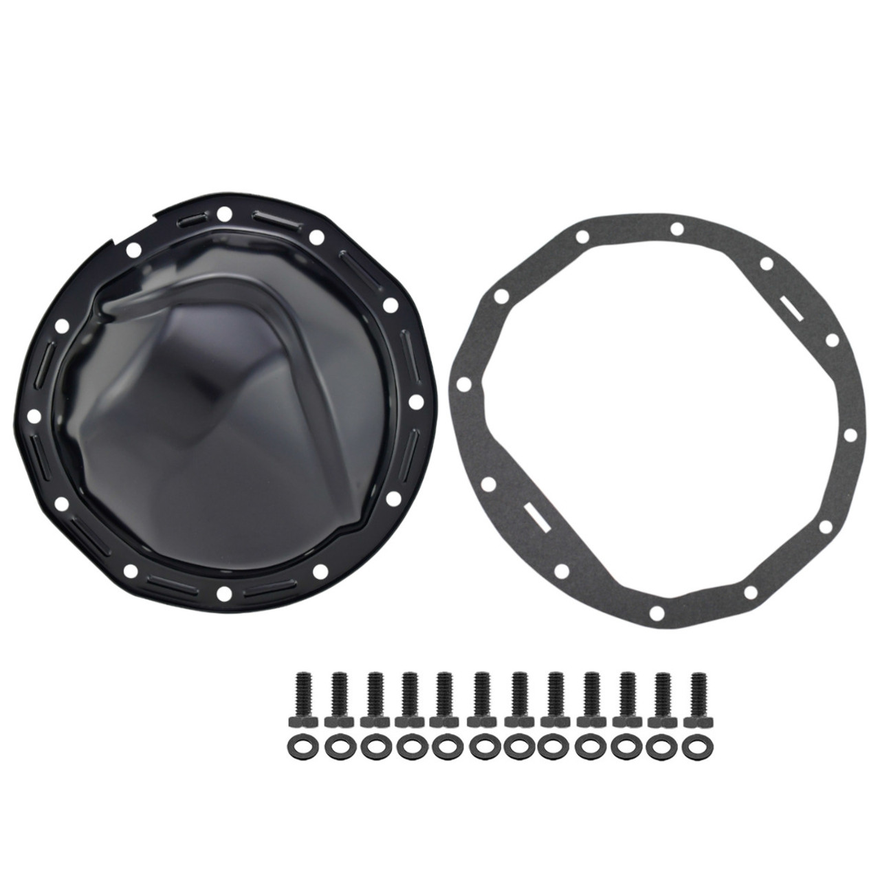 Black Steel Chevy GM 12 Bolt Differential Cover For 8-7/8 Inch Ring Gear