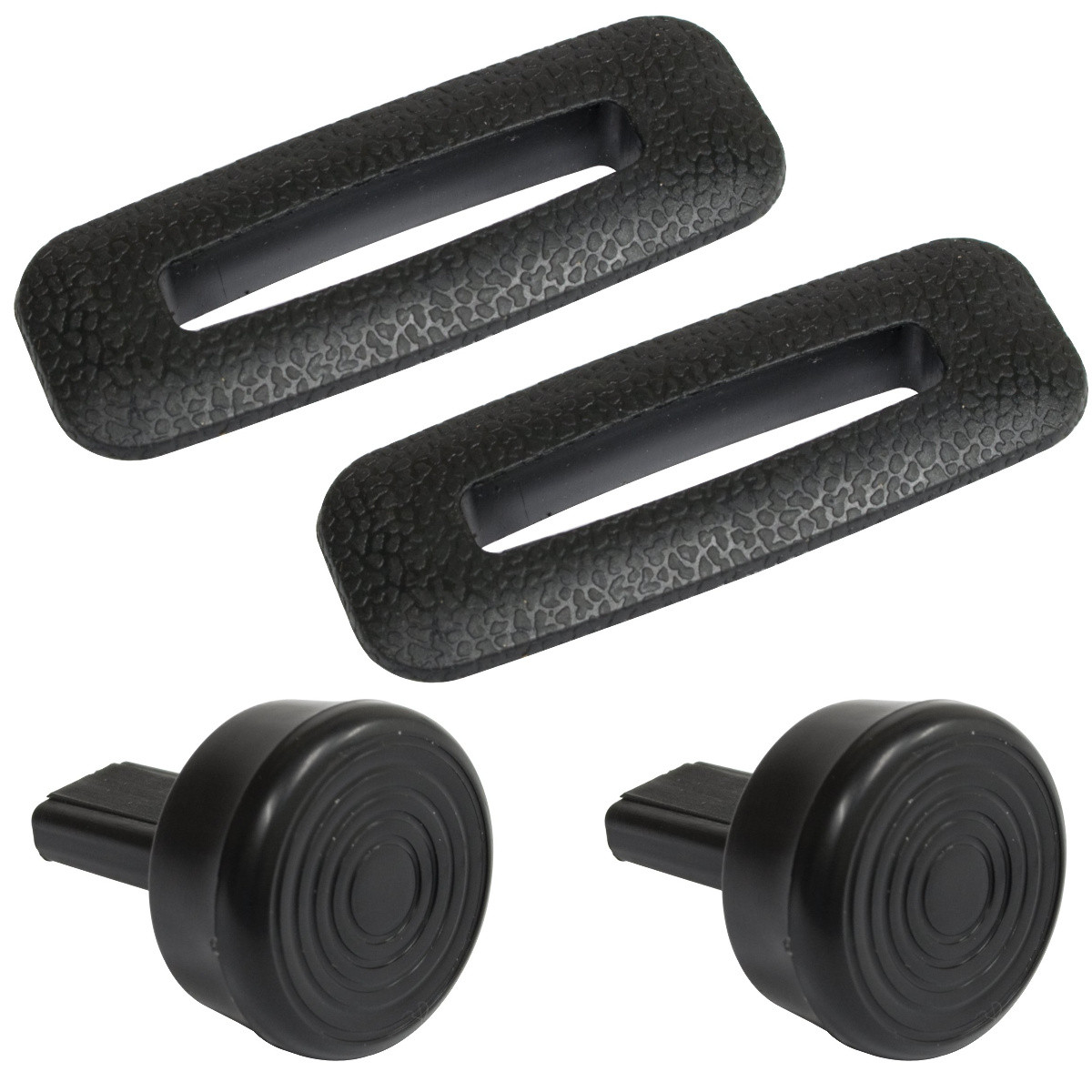 Seat Back Release Knob & Trim Collar, Pair for VW Beetle, Super Beetle, Ghia, Type 3 1968–1972