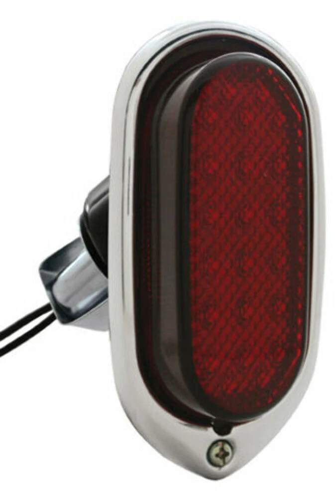 LED Tail Light Set for 1940 Chevy – Red Lens, Chrome Bezel, Sealed 12V Replacement Assemblies