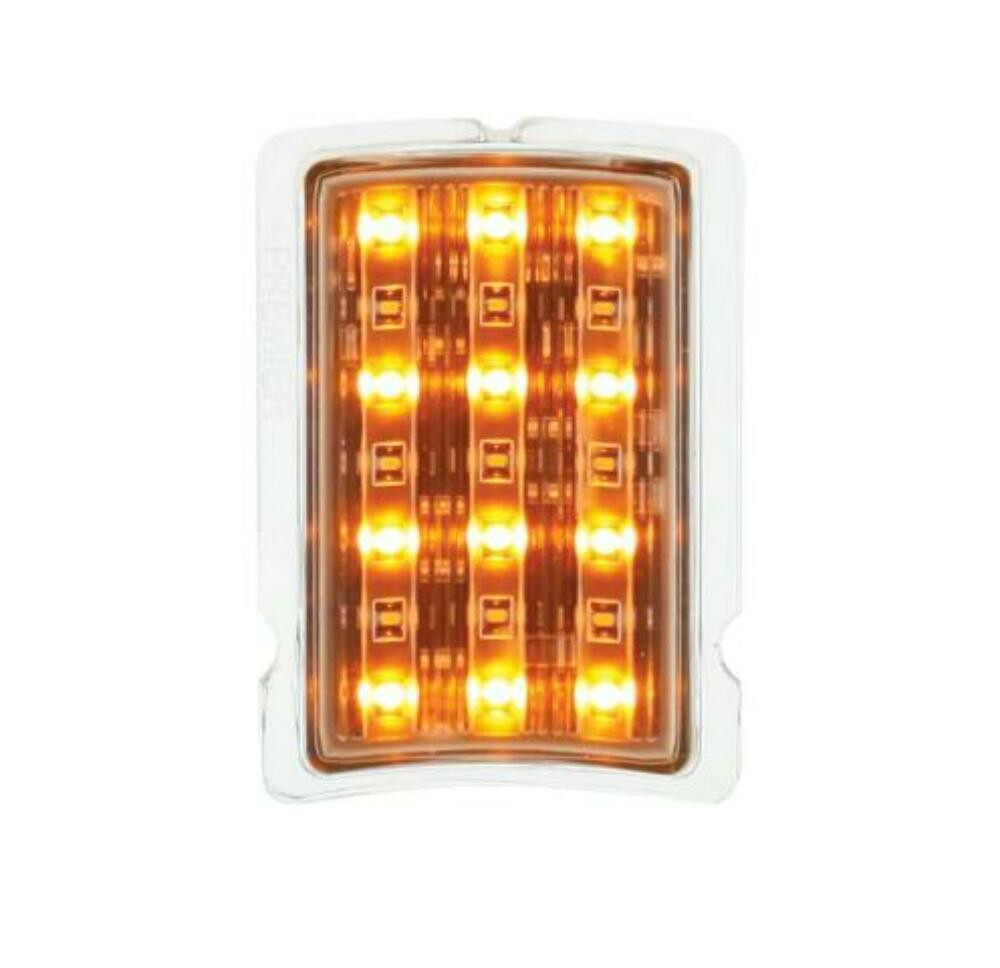 Amber/White LED Auxiliary Light Pair, Compatible with Ford 1940 Car – Clear Lens, 21‑LED