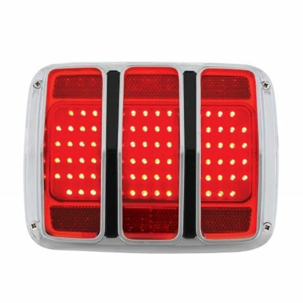 LED Tail Light Pair for 1965–66 Mustang – 68‑LED, Red Lens