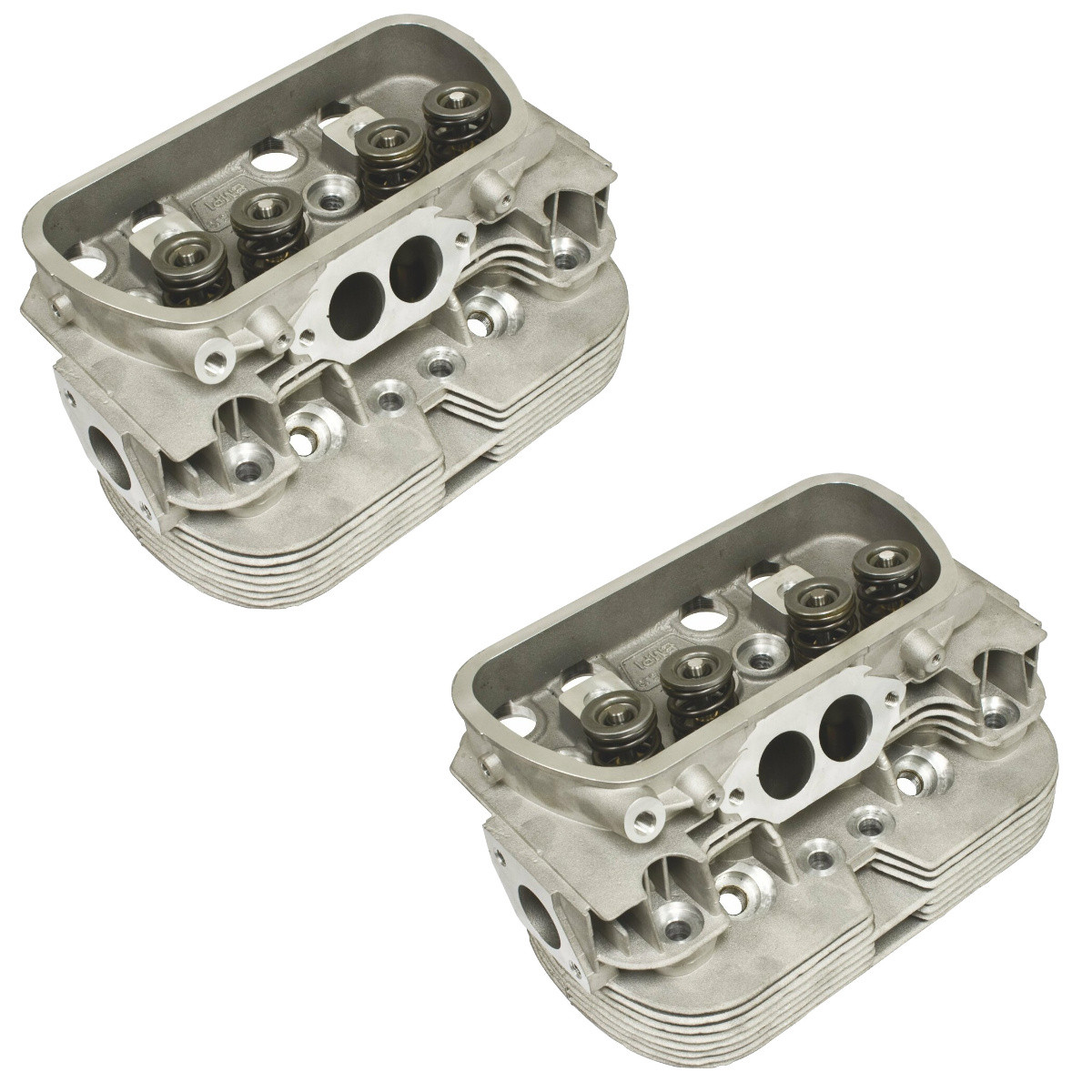 Complete Dual‑Port Cylinder Head Pair – 85.5mm Bore – 35.5/32mm Valves for VW Air-Cooled Engines