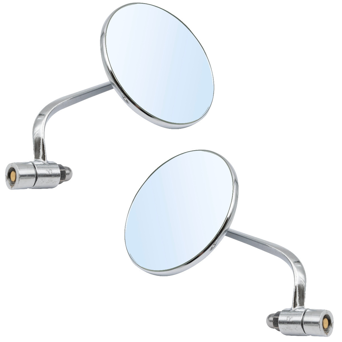 VW Beetle 1950–1967 Chrome Round Exterior Mirror Kit – Left & Right Pair