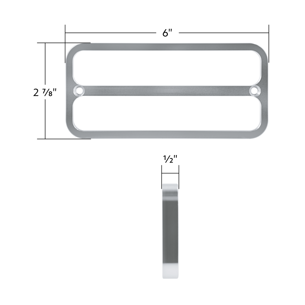 Billet Deluxe Side Marker Bezel Clear Anodized for 1968-1972 Chevy GMC Truck