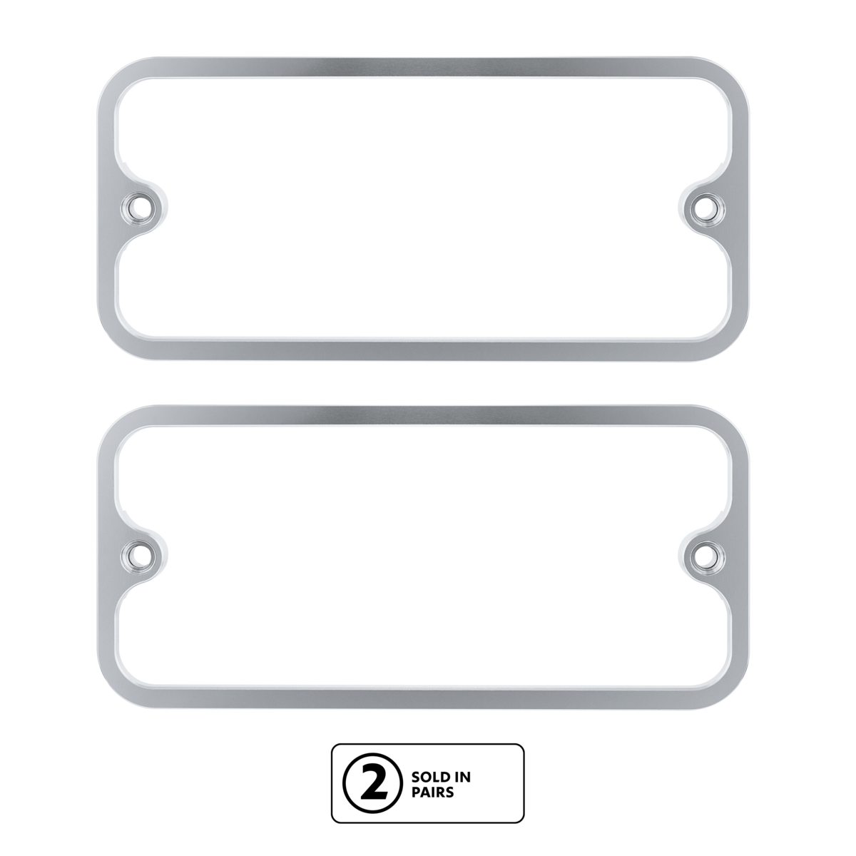 Billet Standard Side Marker Bezels Clear Anodized for 1968-1972 Chevy GMC Truck