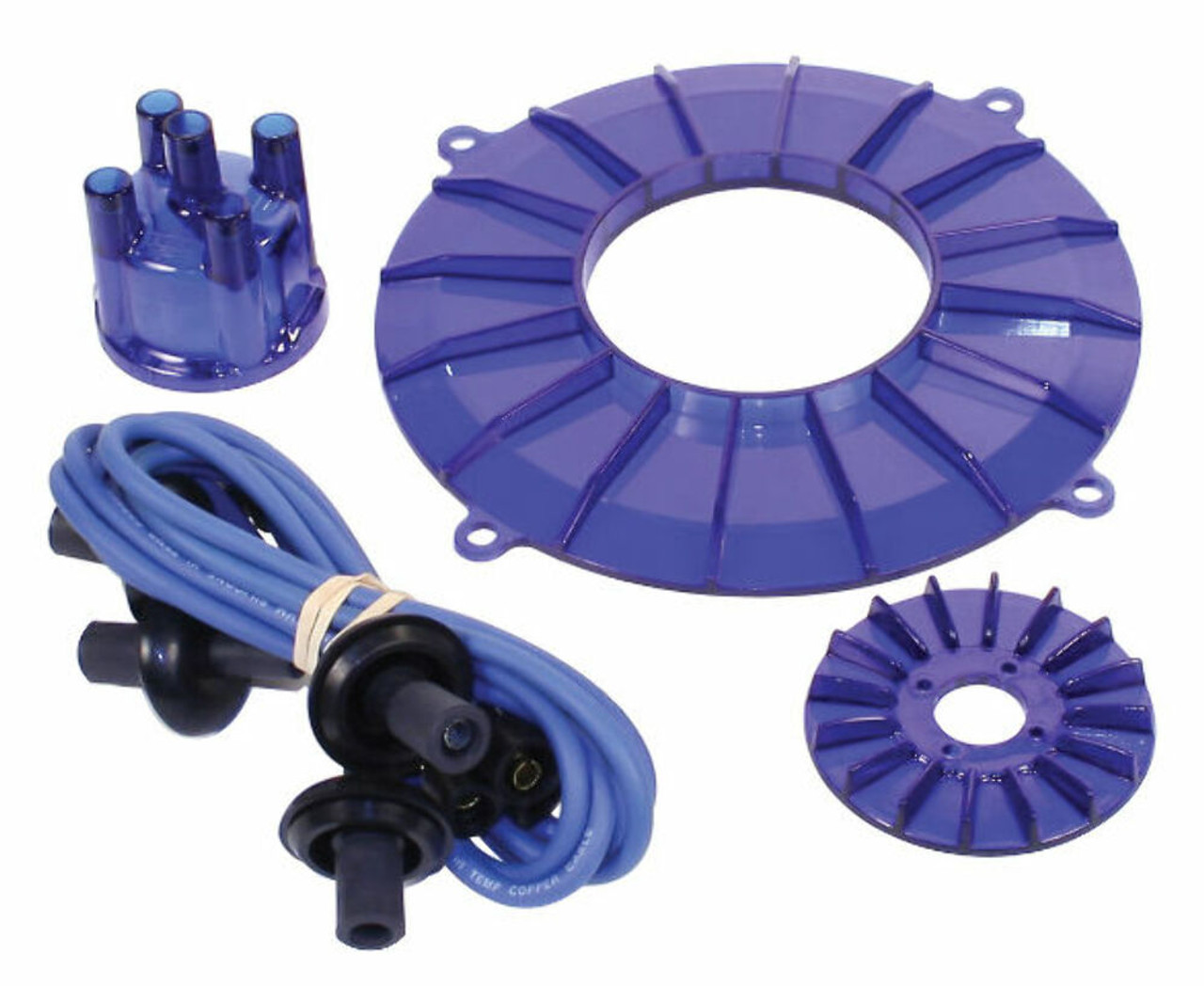 EMPI 8743 - Blue 4pc Engine Trim Dress Up Kit for VW Bug, Beetle, Dune Buggy