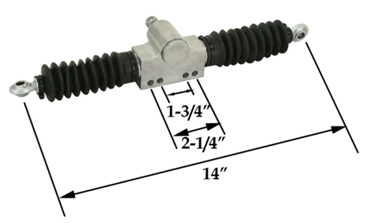 EMPI 3147 - 14" Rack & Pinion Steering Unit, 5/8 x 36 Spline for Rock Crawler Sand Rail