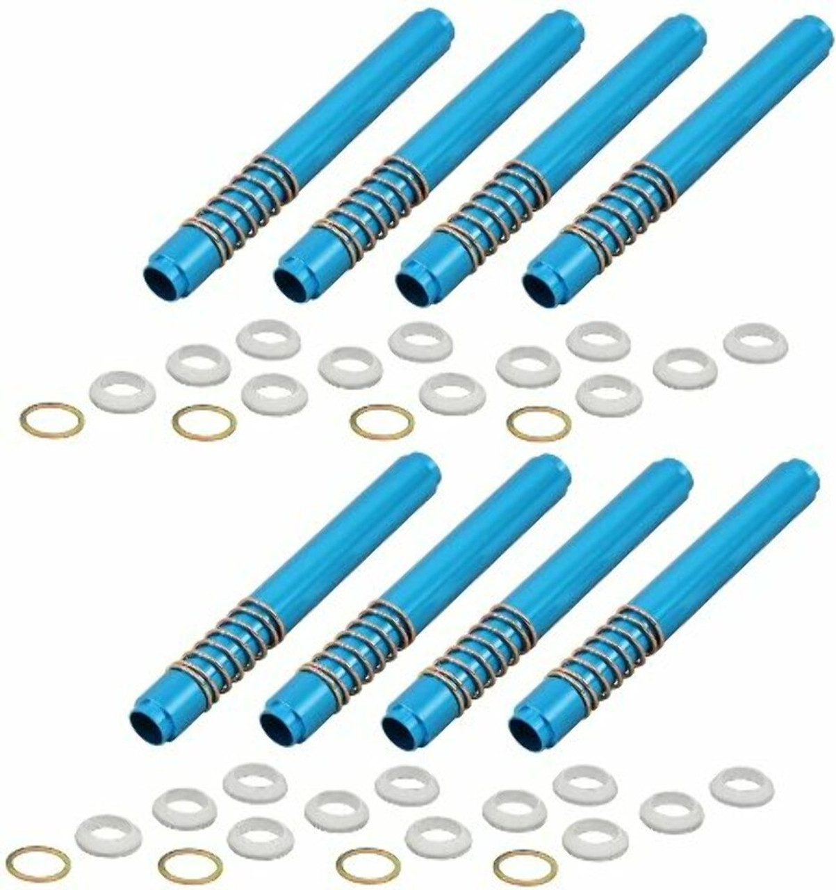 EMPI 9096 Push Rod Tubes, Spring Loaded, 8 Pieces, Aluminum Quick Change, Fits Dune Buggy