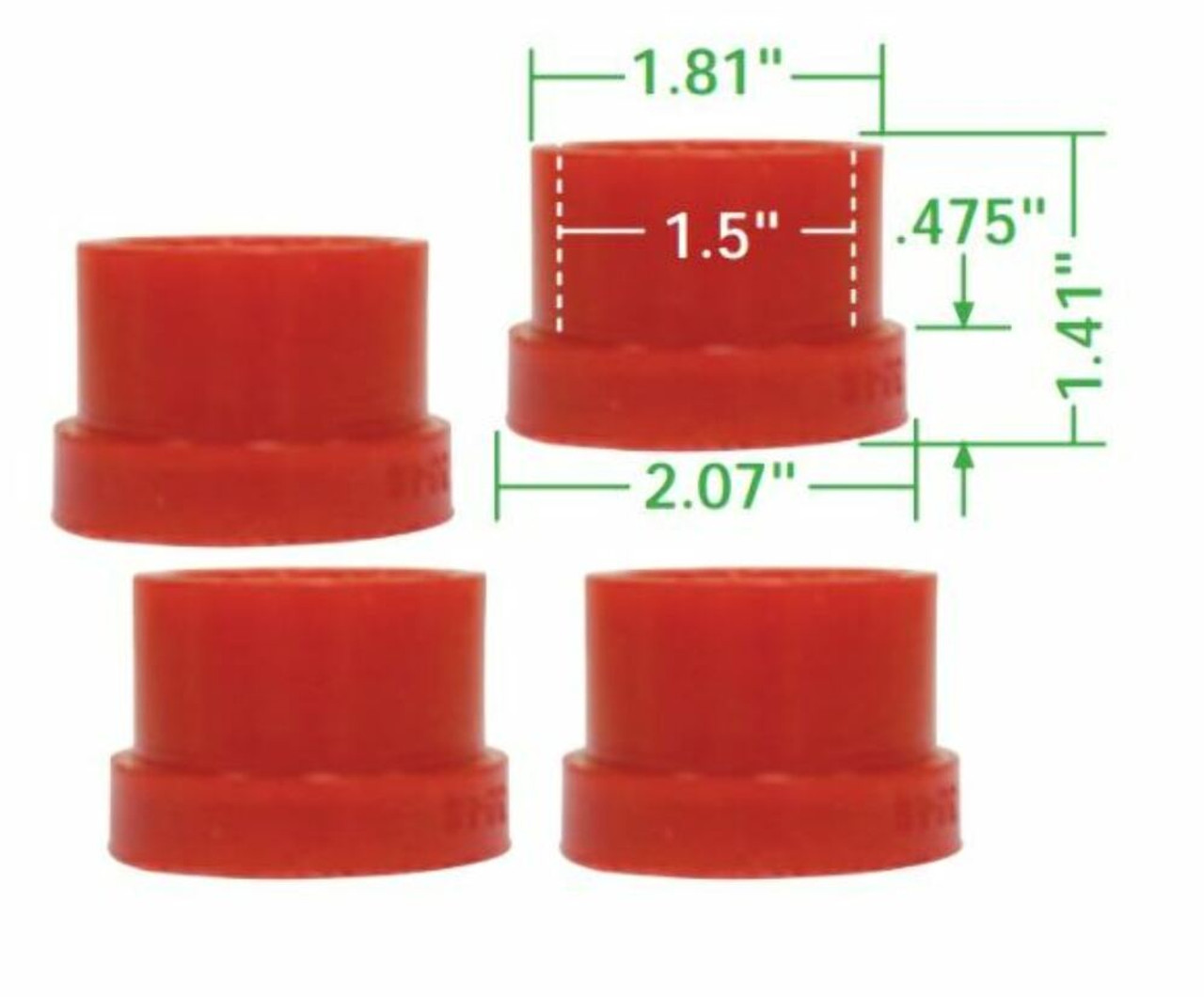 Axle Beam Bushings, 4pc, Urethane, Fits VW Outer Kink & Link W/Bearings, EMPI 16-5137