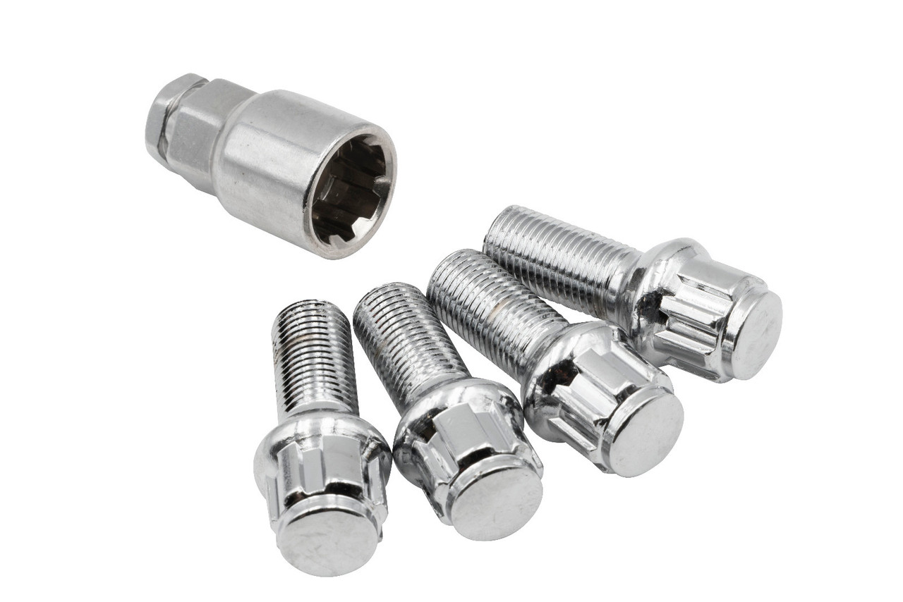EMPI 70-2701-0 Chrome Wheel Locks - 14mm Bolt, Set of 4, VW Bug Baja Dune Buggy