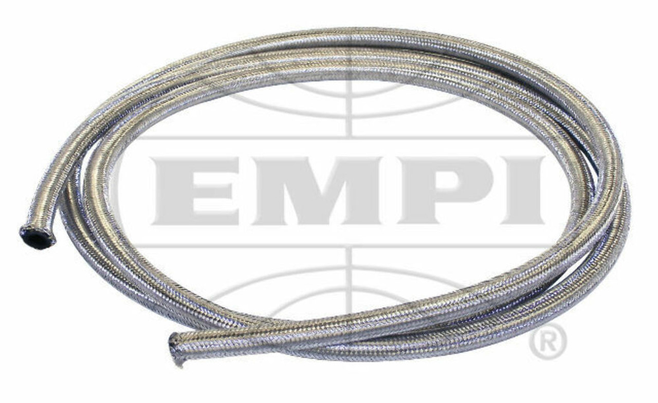 5' Length Braided Stainless Steel Oil/Breather Line 3/8 I.D, Fits VW Bug Air Cooled