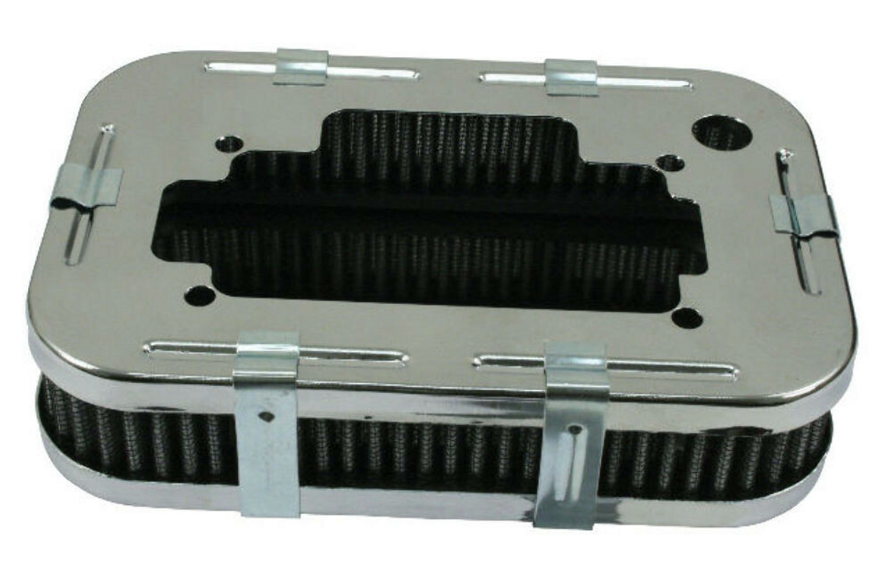 Empi 8806 Chrome Air Cleaner 1-3/4" Tall, Fits Weber DGV/DGAV/DGEV VW Bug Buggy