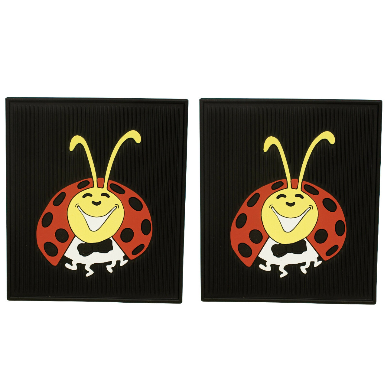 Floor Mats, Rear Pair, Lady-Bug Colored, Fits All Years VW Bug Beetle Baja, EMPI 15-1098