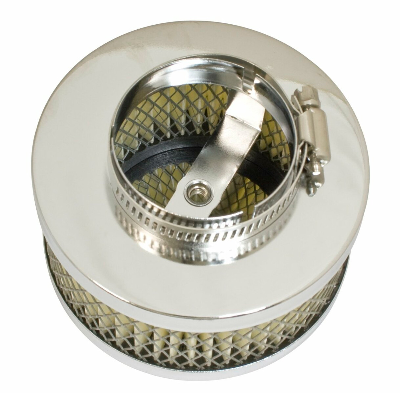 EMPI 9012 4"/ 3"Tall, Chrome Mini Air Cleaner for Stock Carb 2" Neck, Dune Buggy
